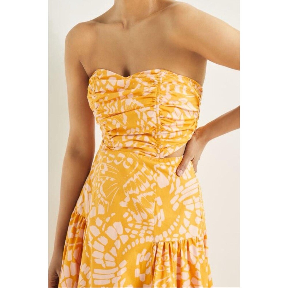 Anthropologie Mon Renn Maxi Dress Monarch Preppy Boho Summer Vacay Cotton Sz L - Picture 3 of 12